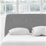 Cosmo Superking Headboard - White Buttons - Cassia Zinc