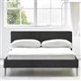 Square Low Superking Bed - Beech Legs - Brera Lino Espresso