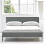 Square Low Superking Bed - Metal Legs - Brera Lino Zinc