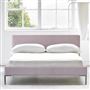 Square Low Superking Bed - Metal Legs - Brera Lino Pale Rose