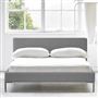 Square Low Superking Bed - Metal Legs - Cassia Zinc