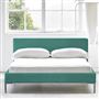 Square Low Superking Bed - Metal Legs - Cassia Ocean