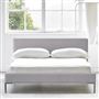 Square Low Superking Bed - Metal Legs - Brera Lino Platinum