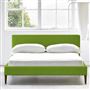 Square Low Superking Bed - Walnut Legs - Brera Lino Leaf