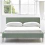 Square Low Superking Bed - Beech Legs - Brera Lino Jade