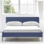 Square Low Superking Bed - Metal Legs - Brera Lino Marine