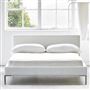 Square Low Superking Bed - Metal Legs - Brera Lino Alabaster