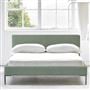 Square Low Superking Bed - Metal Legs - Brera Lino Jade