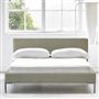 Square Low Superking Bed - Metal Legs - Brera Lino Pebble