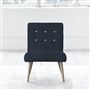 Eva Chair - White Buttons - Beech Legs - Brera Lino Denim