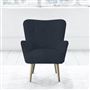 Florence Chair - Self Buttons - Beech Legs - Brera Lino Denim
