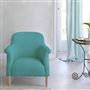Paris Chair - Natural Legs - Brera Lino Turquoise