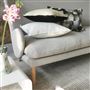 Coussin en velours côtelé Corda Chalk