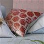 Manipur Coral Velvet Cushion