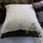 Coussin en laine bouclette Cormo Chalk