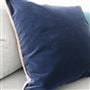 Varese Prussian & Smoke Velvet Decorative Pillow