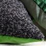 Coussin en laine bouclette Fontenoy Charcoal & Grass