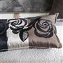 Kasuti Taupe Embroidered Decorative Pillow