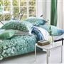 Indian Blossom Cerulean Cotton Bed Linen