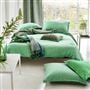 Biella Pale Jade & Olive Pure Linen Bed Linen