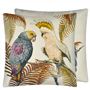 Parrot And Palm Parchment Cushion