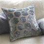 Manipur Silver Velvet Decorative Pillow