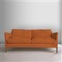 Milan 2.5 Seat Sofa - Walnut Legs - Brera Lino Cinnamon