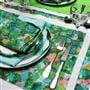 Delahaye Emerald Linen Table Cloth, Runner, Placemats & Napkins 