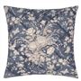 Eliza Floral Vintage Blue Cushion - Reverse