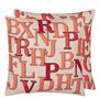 Alphabet Parchment Cushion 50x50cm - Without pad