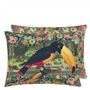 Toucan Floral Sepia Cushion