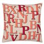 Alphabet Parchment Cushion - Reverse