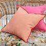 Coussin Brera Lino Hibiscus & Peach Linen 