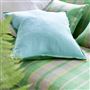 Coussin Brera Lino Emerald & Capri Linen 