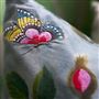 Papillon Chinois Teal Cotton/Linen Kissen