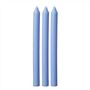 Pale Blue Rustic Dinner Candles Set Of 3
