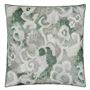 Tapestry Flower Eau de Nil Cushion  - Reverse