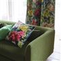 Tapestry Flower Vintage Green Velvet Decorative Pillow