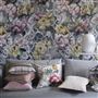 Tapestry Flower Eau De Nil Linen Cushion