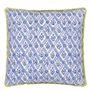 Eagle House Damask Woad Cushion  - Reverse