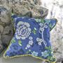 Eagle House Damask Woad Cushion