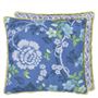 Eagle House Damask Woad Cushion 