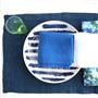 Lario Midnight Linen Placemats & Napkins