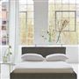 Square Loose Bed Low - Single - Brera Lino - Granite - Walnut Leg