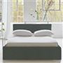 Square Loose Bed Low - Double - Rothesay - Aqua - Beech Leg