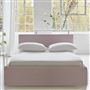 Square Loose Bed Low - Single - Brera Lino - Pale Rose - Walnut Leg