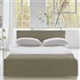 Square Loose Bed Low - Single - Brera Lino - Pebble - Walnut Leg