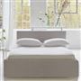 Square Loose Bed Low - Single - Brera Lino - Platinum - Walnut Leg