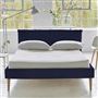Pillow Low Bed - Double - Brera Lino Ultra Marine - Beech Leg