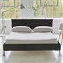 Pillow Low Bed - Double - Brera Lino Espresso - Metal Leg